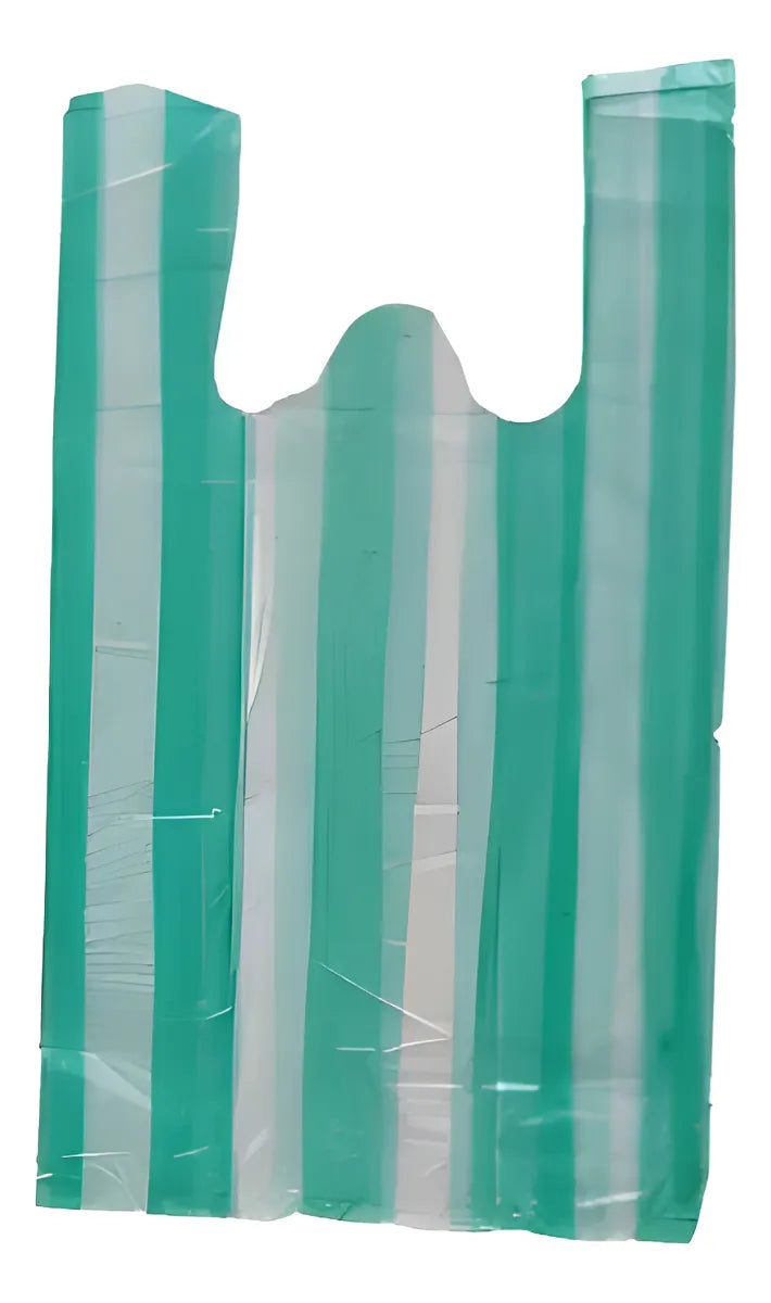 Bolsas De Manija Plasticas 15kg Blanco Negro Verde 100 Und