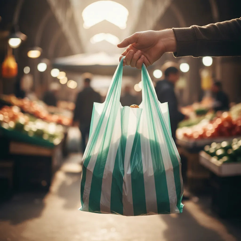 Bolsas De Manija Plasticas 15kg Blanco Negro Verde 100 Und