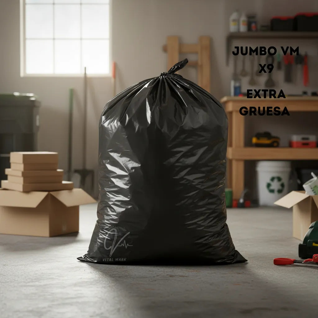 Bolsa Industrial Negra 98cm X 116cm Vm : 9 Bolsas Basura