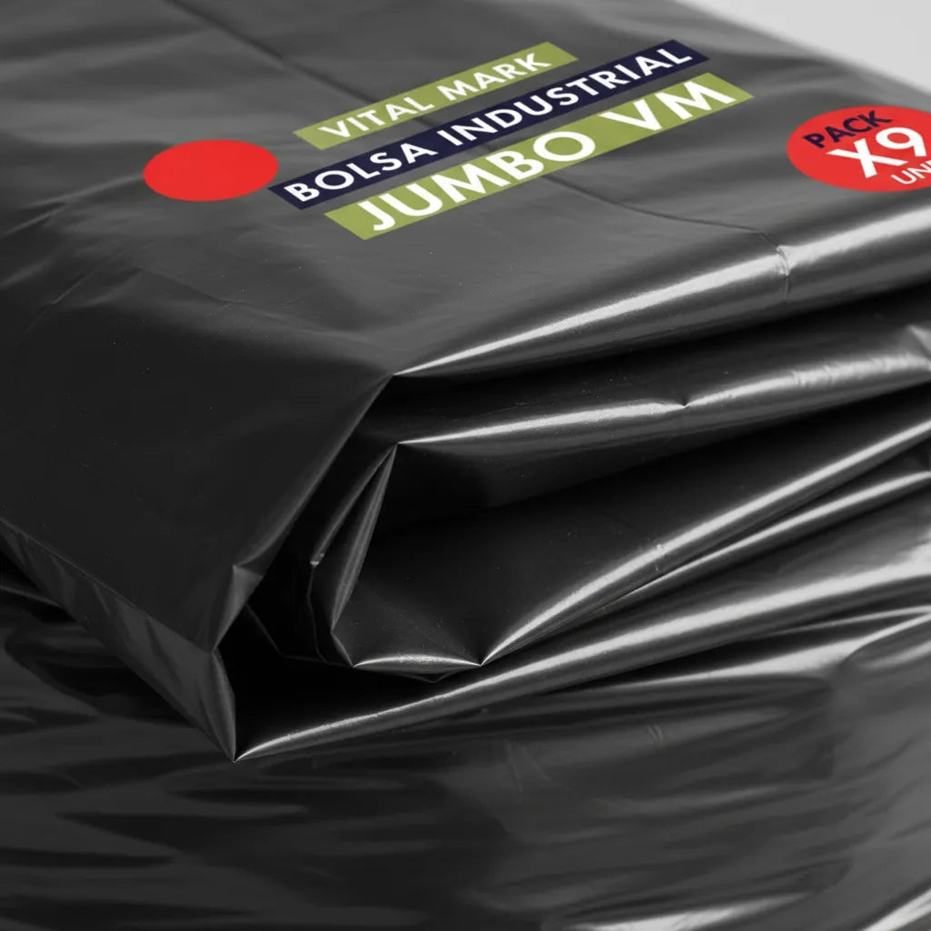 Bolsa Industrial Negra 98cm X 116cm Vm : 9 Bolsas Basura