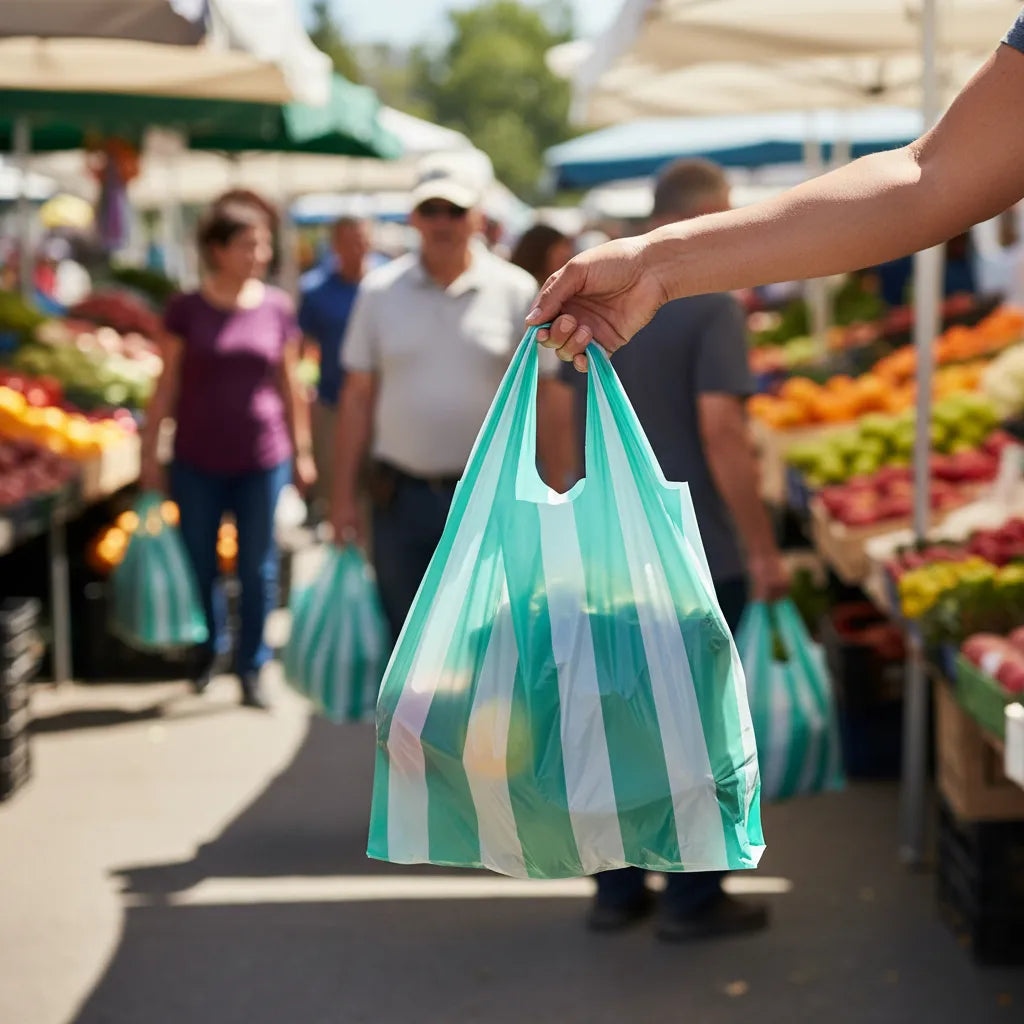 Bolsas De Manija Plasticas 3kg Verde  X100 Und -30cm x 20cm