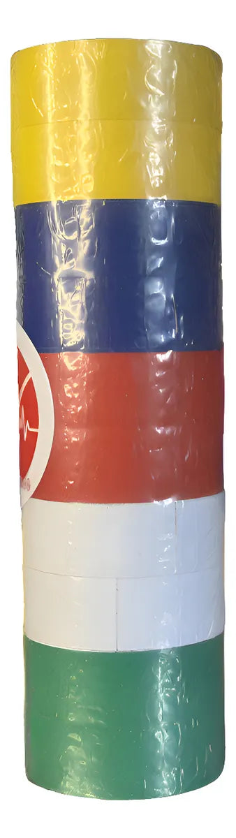 Cinta De Colores Aislante Pack X10 Unidades Instalaciones