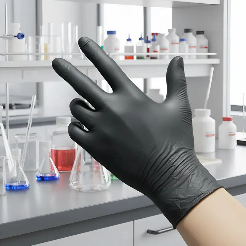 Guantes De Nitrilo Negro Calibre 6 -paca X1.000 Unidades