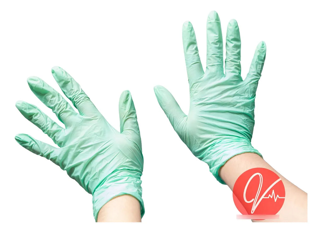 Guantes De Nitrilo Verde Caja x 100 Unidades