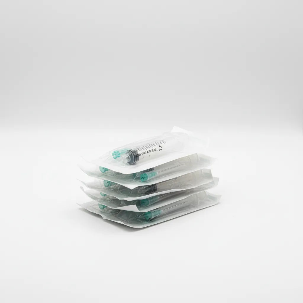 Jeringas Esteriles 5ml Con Aguja (21g X 11/2 ) Pack x 12 Unidades