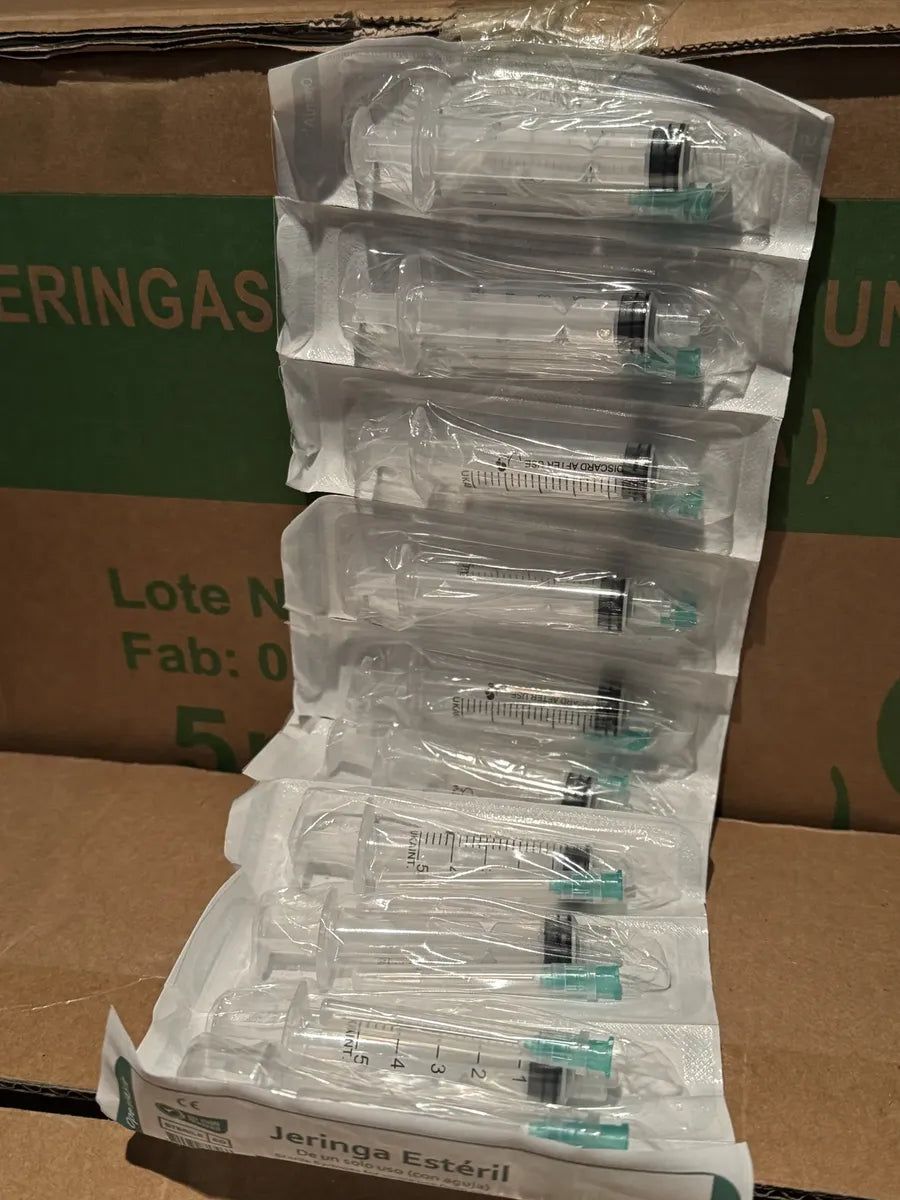 Jeringas Esteriles 5ml Con Aguja (21g X 11/2 ) Caja X100 Und