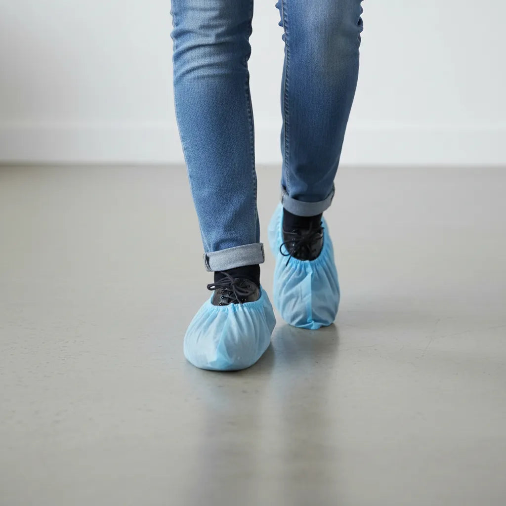 Polainas Desechables Antideslizantes X 100 Und / Azul