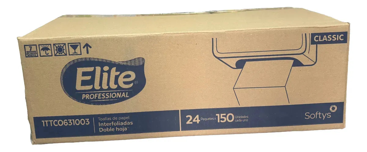 Toalla Para Manos En Z - Caja 24 Paquetes De 150 Hojas Elite