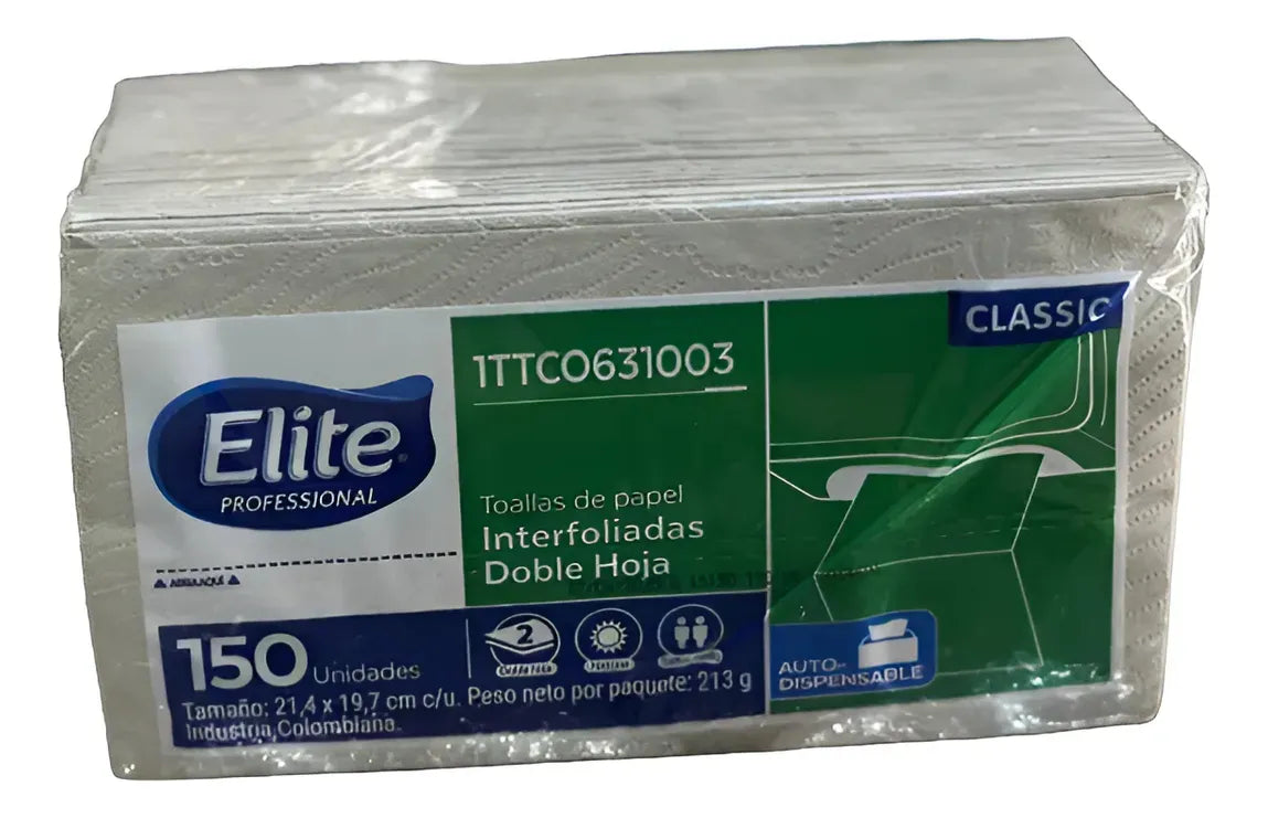 Toalla De Mano Elite Pack X2 Displays De 150 Und