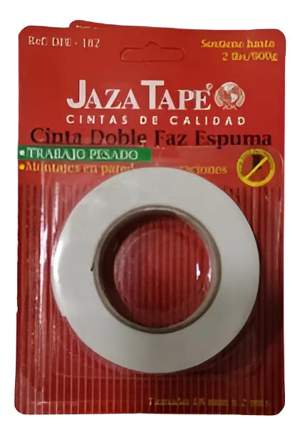 Cinta Doble Faz Espuma 18 Mm X 2 Mts Trabajo Pesado