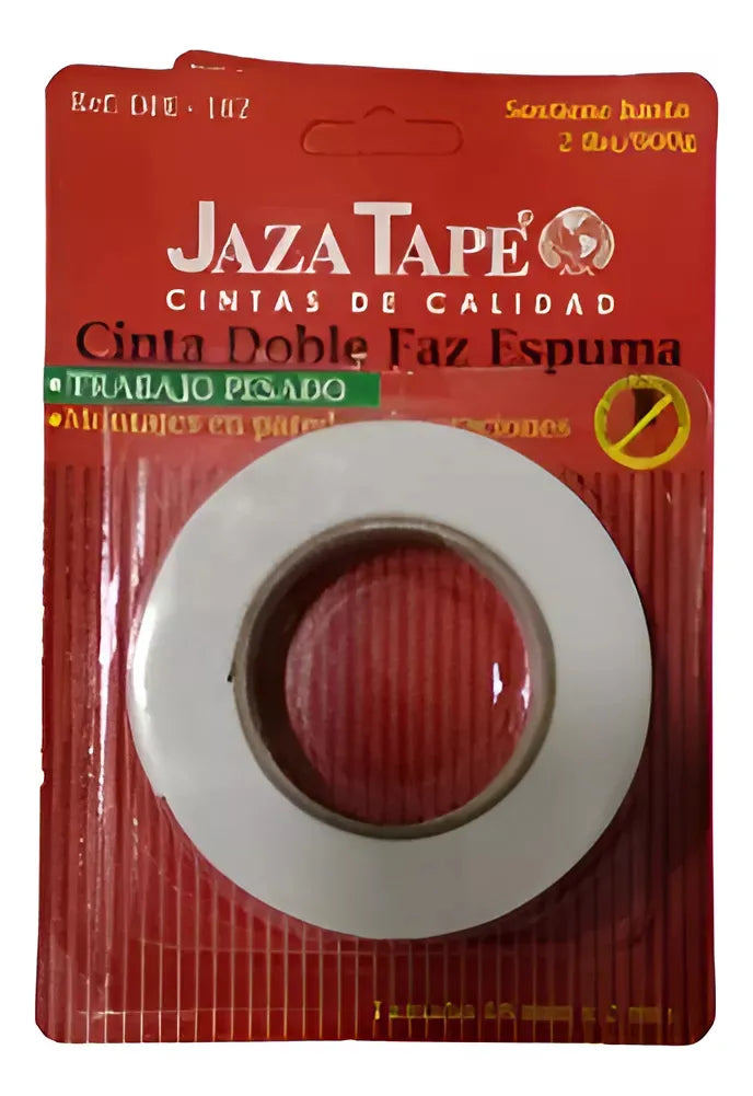 Cinta Doble Faz Espuma 18 Mm X 2 Mts Trabajo Pesado
