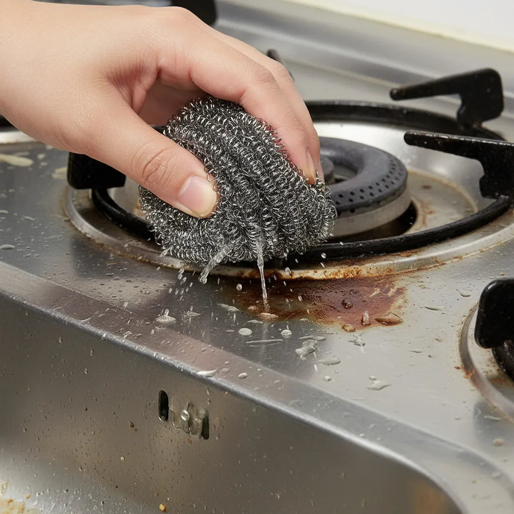 Esponjilla De Brillo En Acero Inoxidable X3 Unds