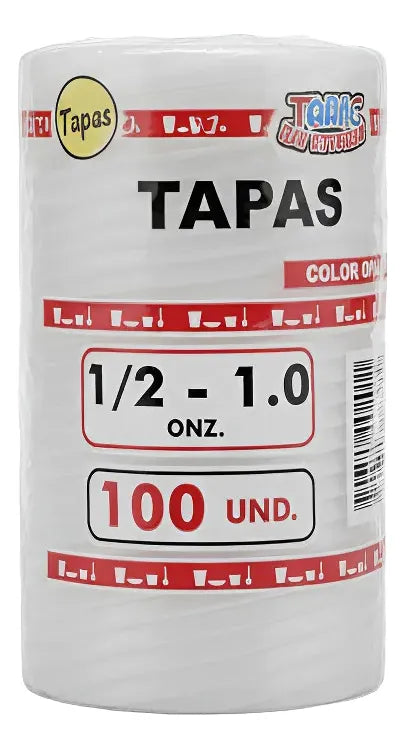 Tapas Para Copas Desechables 1 Oz - Paquete X100 Unidades