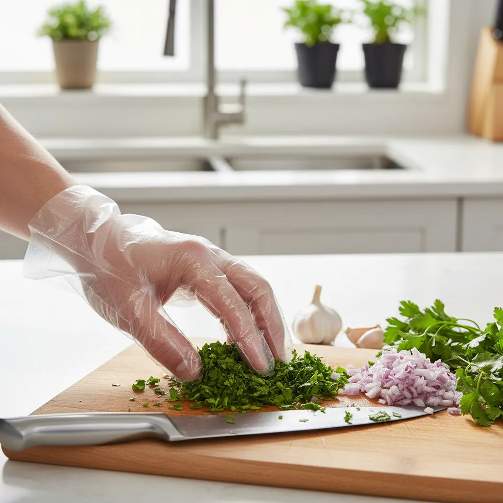 Guantes Manipulación De Alimentos X100 Und Biodegradable