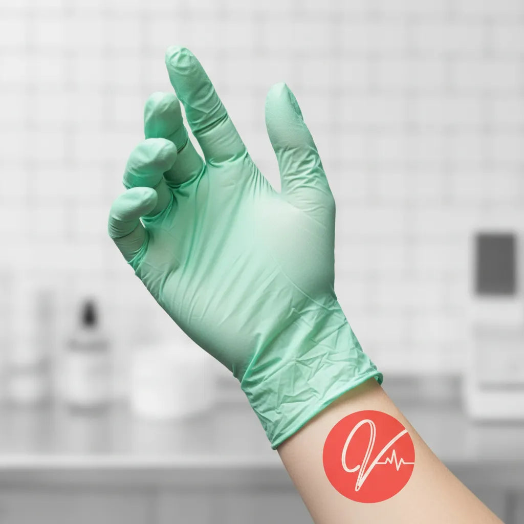 Guantes De Nitrilo Verde Caja x 100 Unidades