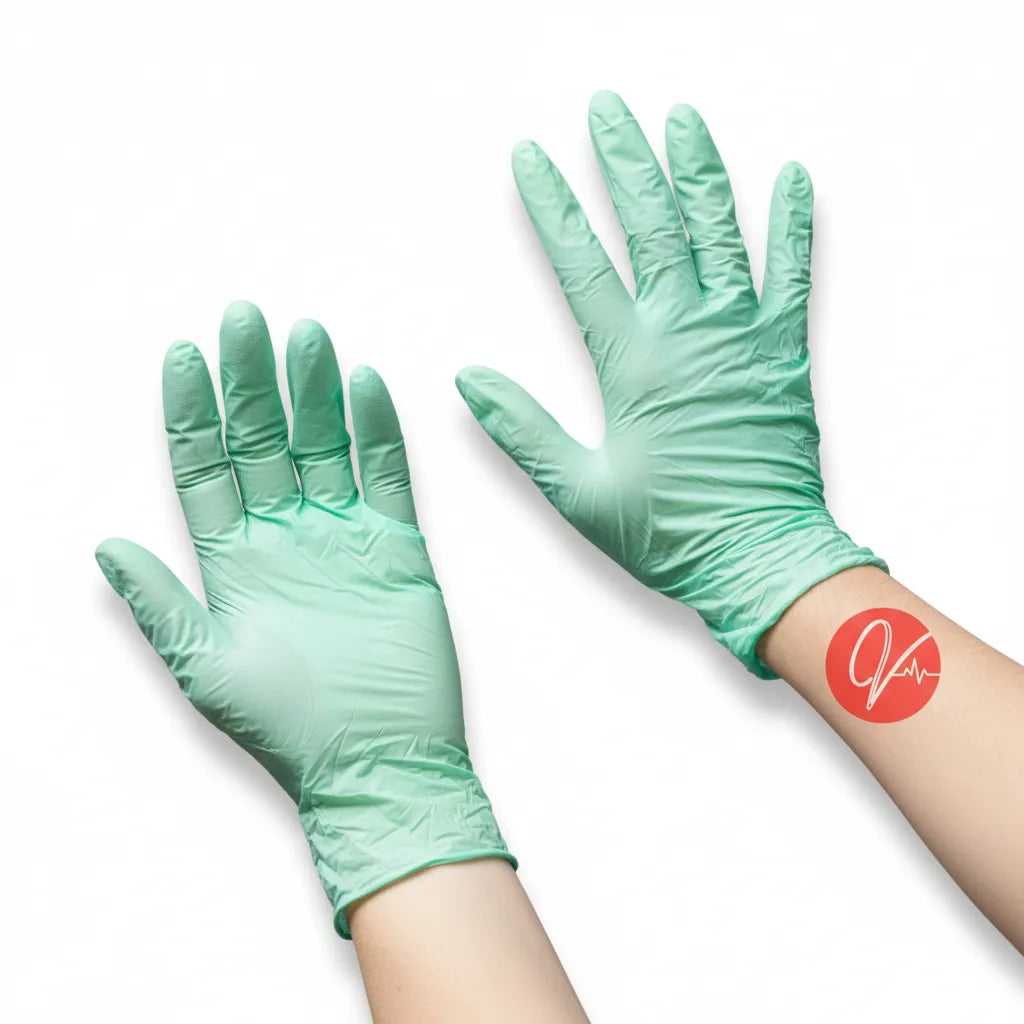 Guantes De Nitrilo Verde Caja x 100 Unidades